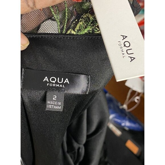 AQUA Woman’s‎ Embroidered Floral Ruffled Dress Size 2 - Picture 7 of 9